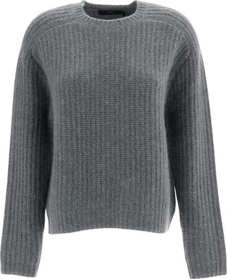 arch4 Jersey de cuello redondo Nisha de cachemira - Knitwear - Mujer - Gris - XS