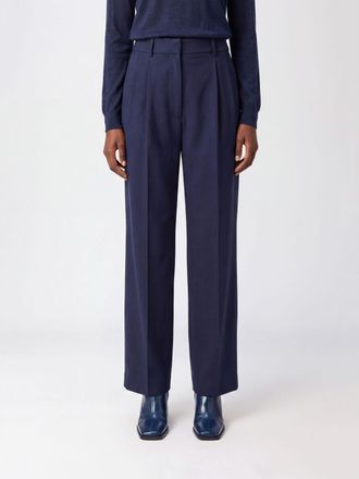 Blaz&eacute; Milano Pantaloni palazzo a vita alta in lana con pinces