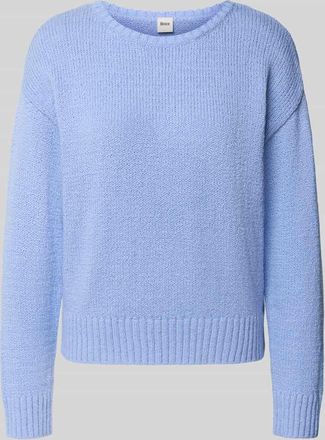 Brax Brax Strickpullover mit gerippten Abschlüssen Modell LISA in Hellblau, Größe 36