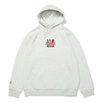 Li-Ning Rijindoujin Cartoon Graphic Hoodie Light Grey AWDT013-7