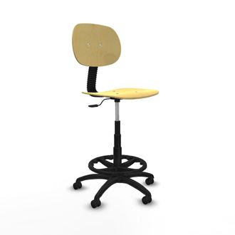 Piqueras y Crespo Taburete Piqueras Y Crespo Elegante Negro Poliamida Madera