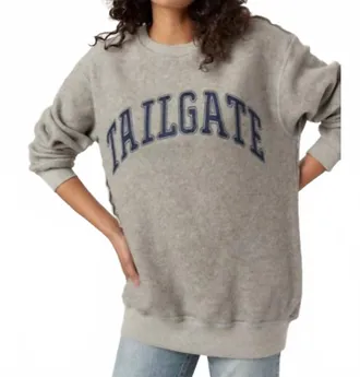 Bloomingdale's Touchdown/tailgate Reversible Sweatshirt In Heather Grey
