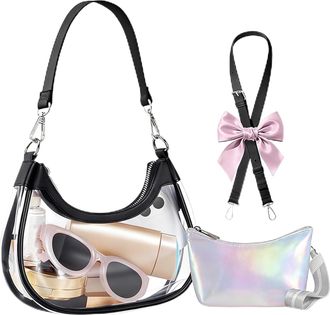 Generic Clear Handbag with Adjustable Strap and Wallet for Women Suitable for Concerts Sports Events and Travel