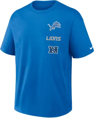 Nike Detroit Lions Max90 Nike Mens NFL T-Shirt in Blue | 04T645A9J-WX5