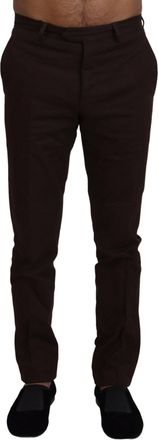 Bencivenga Mens Dark Brown Dress Pants Flat Front Style Cotton - Size EU 48 (Mens)