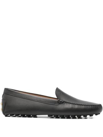 Tod's Black Leather Loafers