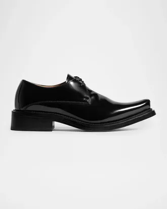 Bottega Veneta Glaston Lace-Up Patent Leather Derbys