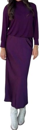 Michael Stars Padma Mixed Fabric Dress In Glimmer