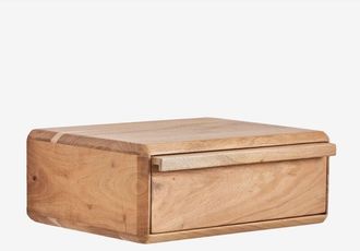 Sklum Comodino sospeso 40x30 cm in legno di acacia Nordilan Sklum