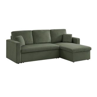 Sweeek Sof&aacute; cama esquinero reversible con espacio de almacenamiento, 3