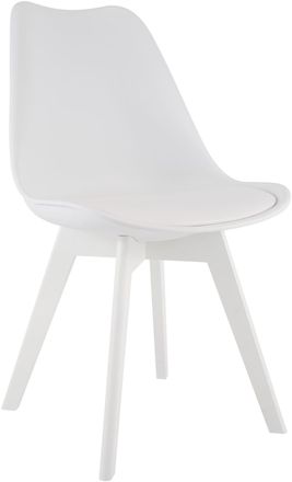 Clp Silla con asiento en pl&aacute;stico blanco/blanco