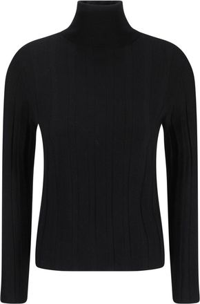 Allude ribbed-knit jumper - women - Wool - L - Black