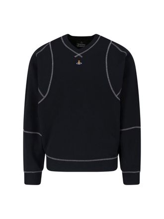 Vivienne Westwood Black Classic Crew Neck Fitted Sweater