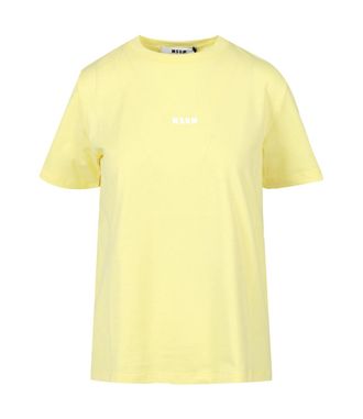 Msgm White Polo With Classic Collar And Logo Embroidered On