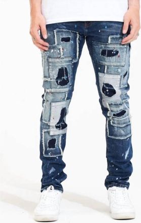 Crysp Denim Kar Denim Skinny Jeans In Deep Indigo