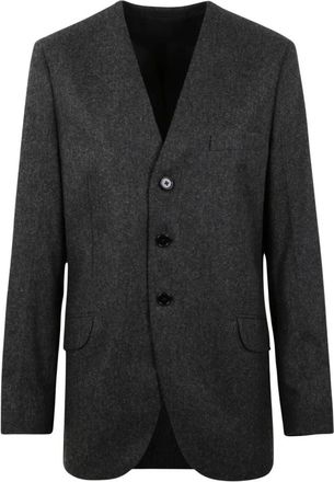 Jil Sander Jassen, Dames, Grijs, L, Wol, Wol Gekamd Jas