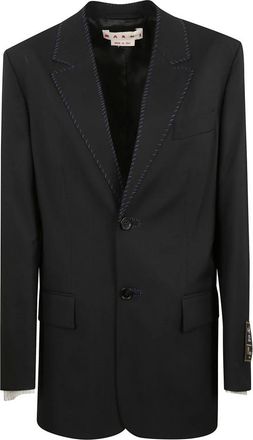 Marni Jassen, Dames, Zwart, S, Blazer met contraststiksels