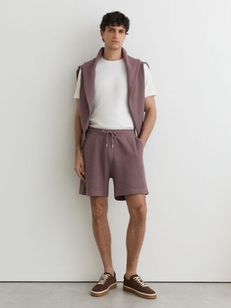Reiss Mauve Pink Cotton-piqu&eacute; Garment-dyed Shorts, Xxl