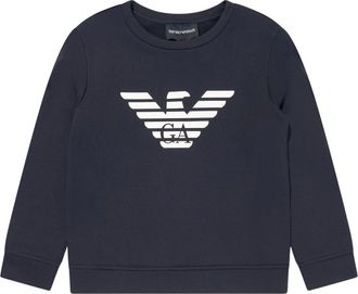 Emporio Armani Kids Sweatshirts, male, Blue, 10 Y, Eagle Logo Sweatshirt