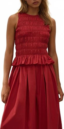 Faithfull The Brand Cales Sleeveless Top In Chilli