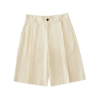 STUDIO NICHOLSON Long Shorts, male, Beige, Size: M Fowld Short