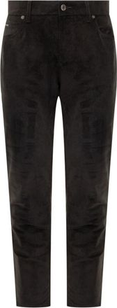Dolce & Gabbana Black Regular Flat Front Pants