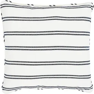 Ballard Designs Halyard Stripe Sunbrella Outdoor Pillow - Indigo 16 x 16 - Ballard Designs