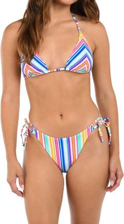 Citrus Shore Triangle Bikini Top In Multi