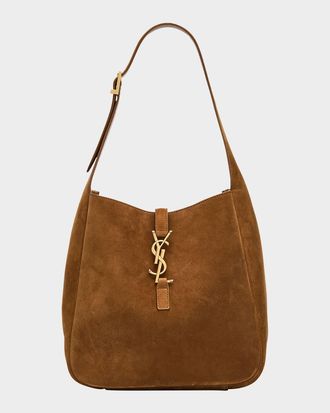 Saint Laurent Le 5 A 7 Small Suede Hobo Shoulder Bag