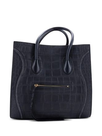Celine Phantom Bag Crocodile Embossed Leather Medium tote bag - Blue