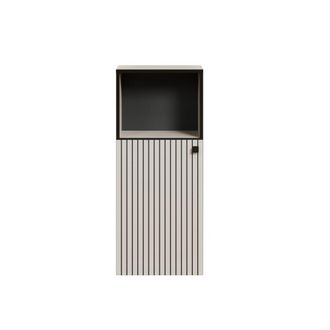 Calicosy Mueble bajo de ba&ntilde;o con 1 puerta L40 cm - Gris y negro