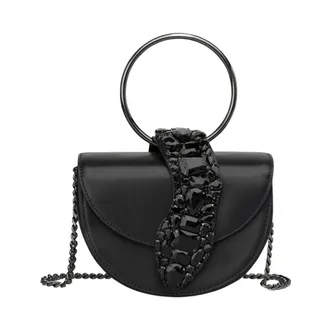 Alma En Pena Handbags, female, Black, ONE SIZE, Snake handbag