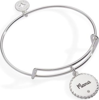 Alex and Ani Mam&aacute; Charm Bangle Bracelet in Silver at Nordstrom