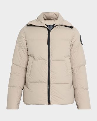 Canada Goose Mens Crofton Matte Nylon Hooded Puffer Jacket