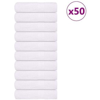 vidaXL Asciugamani 50 pz Bianchi 50x100 cm 360 g/m&sup2; 100% Cotone - Vidaxl
