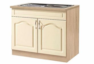 Wiho Küchen Spülenschrank »Linz« 100 cm breit, in Landhaus-Optik