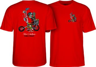 Powell Peralta Steve Caballero Chopper Bike T-Shirts, Red, Large