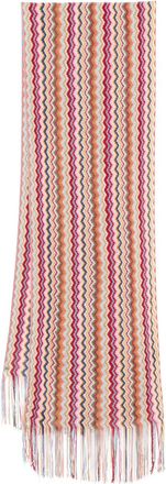 Missoni Sciarpa con motivo a zigzag - Rosa