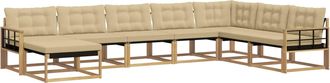 vidaXL Conjunto De Sof&aacute;s De Exterior 8 Uds. Y Beige Vidaxl