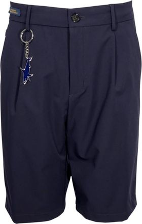Paul & Shark Bermuda met trekkoord van Dynamic Stretch - Heren - Korte Broeken - Blauw - M - Leer - Korte Broeken