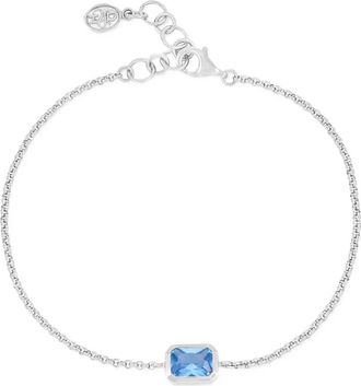 Dower & Hall Bracciale Octagon con topazio blu - Argento