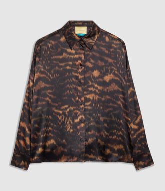 Momoni Chemise Flau Nero/Caramello