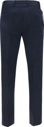 Pantaloni Torino Mens Cotton Pants Navy Cotton; Elastane Trousers