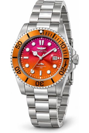 Invicta Pro Diver 50898 Herenhorloge - Quartz Uurwerk - Roestvrij Staal met Oranje Wijzerplaat - 42 mm