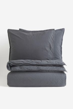 H&M Baumwollbettw&auml;sche f&uuml;r Doppelbett/Kingsize-Bett - Dunkelgrau