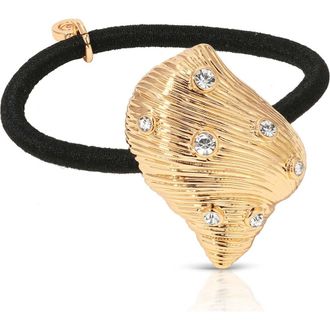 Ettika Soleil Seashell Ponytail Holder in Gold at Nordstrom