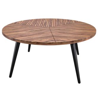 Rendez-Vous D&eacute;co Mesa de centro redonda de 80 cm de di&aacute;metro en madera de acacia