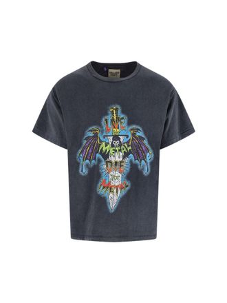 Gallery Dept. Classic Black T-Shirt With Round Neckline And Short Sleeves