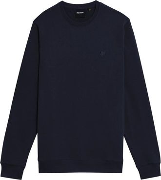 Lyle & Scott Hoodies & sweatvesten, Heren, Blauw, 2Xl, Middenlaag Superfijne Ronde Hals Sweatshirt