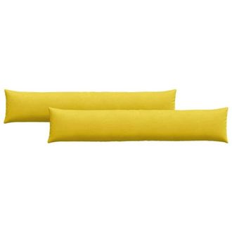 vidaXL Cojines De Sof&aacute; 2 Pcs Amarillo 200 X 40 Cm Tela De Pana Vidaxl